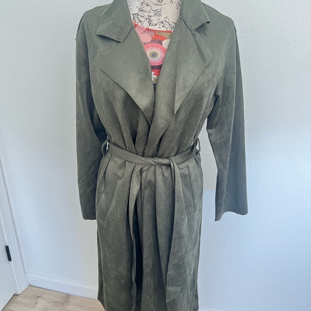 LuLaRoe Liliane Trench Coat - Green